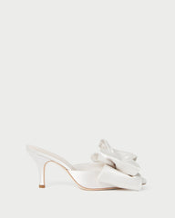 Margot Cream Satin Bow Mule | Women Loeffler Randall