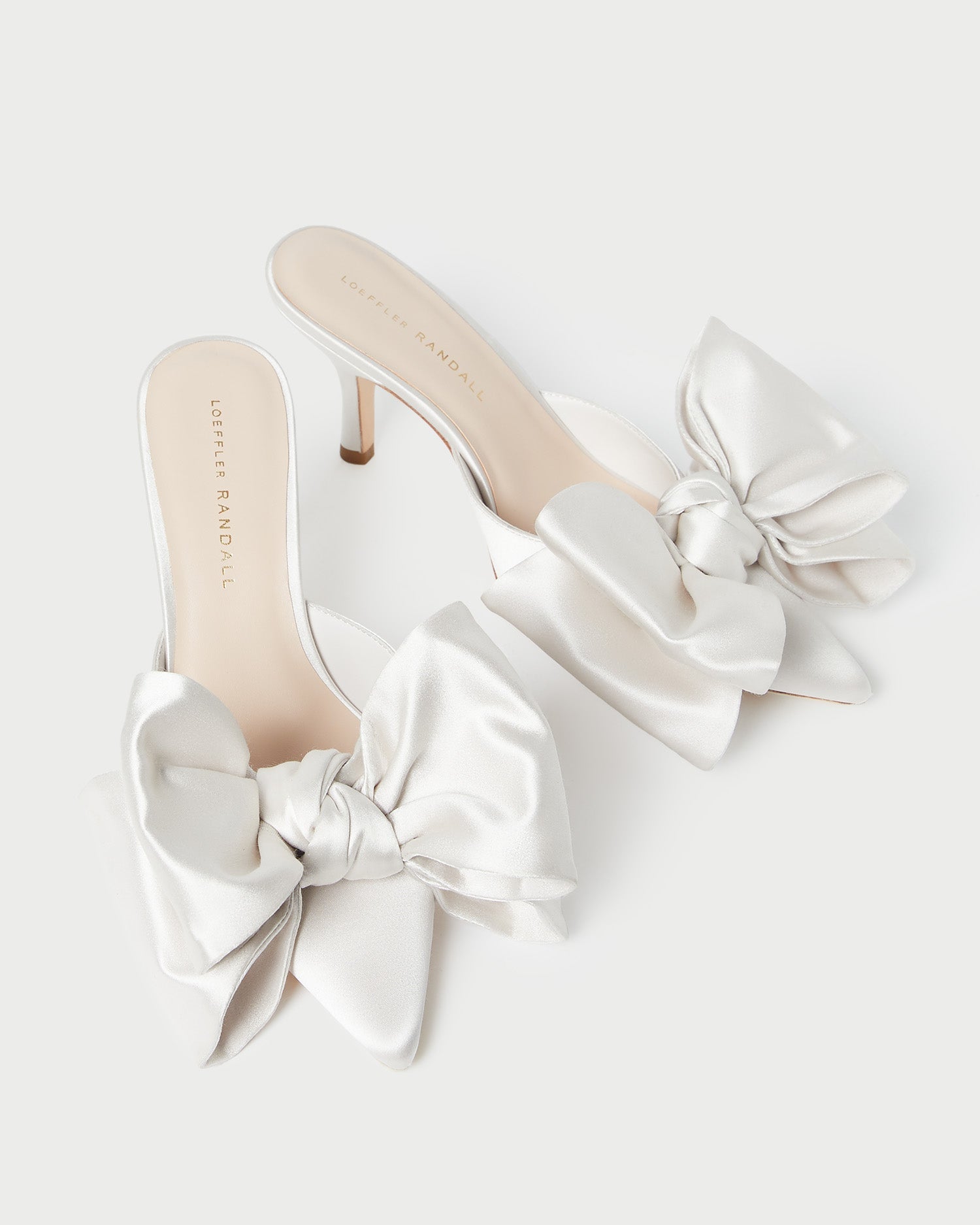 Margot Cream Satin Bow Mule | Women Loeffler Randall