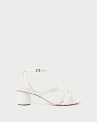 Dahlia White Pleated Bow Heel | Loeffler Randall Women