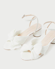 Dahlia White Pleated Bow Heel | Loeffler Randall Women