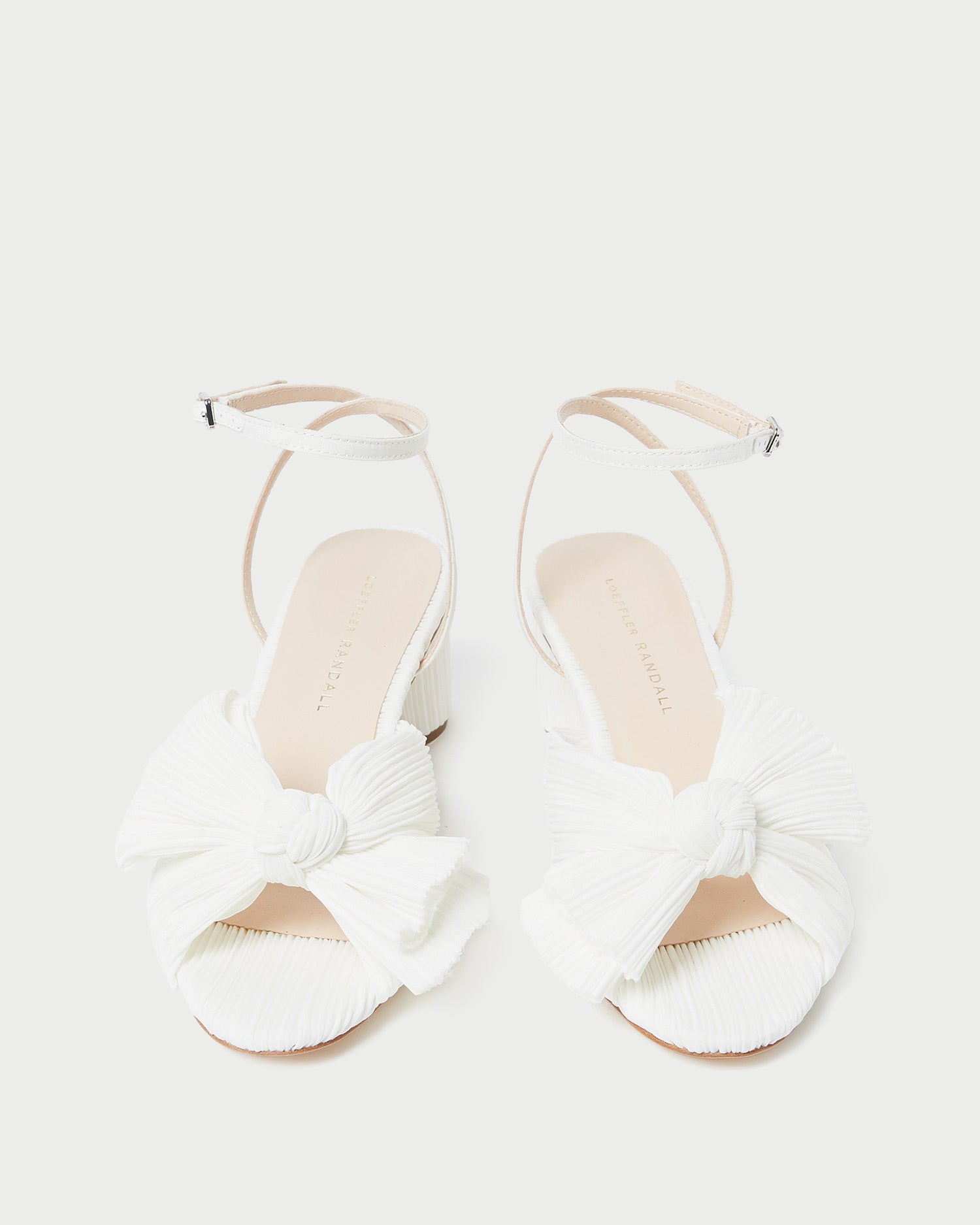 Dahlia White Pleated Bow Heel | Loeffler Randall Women