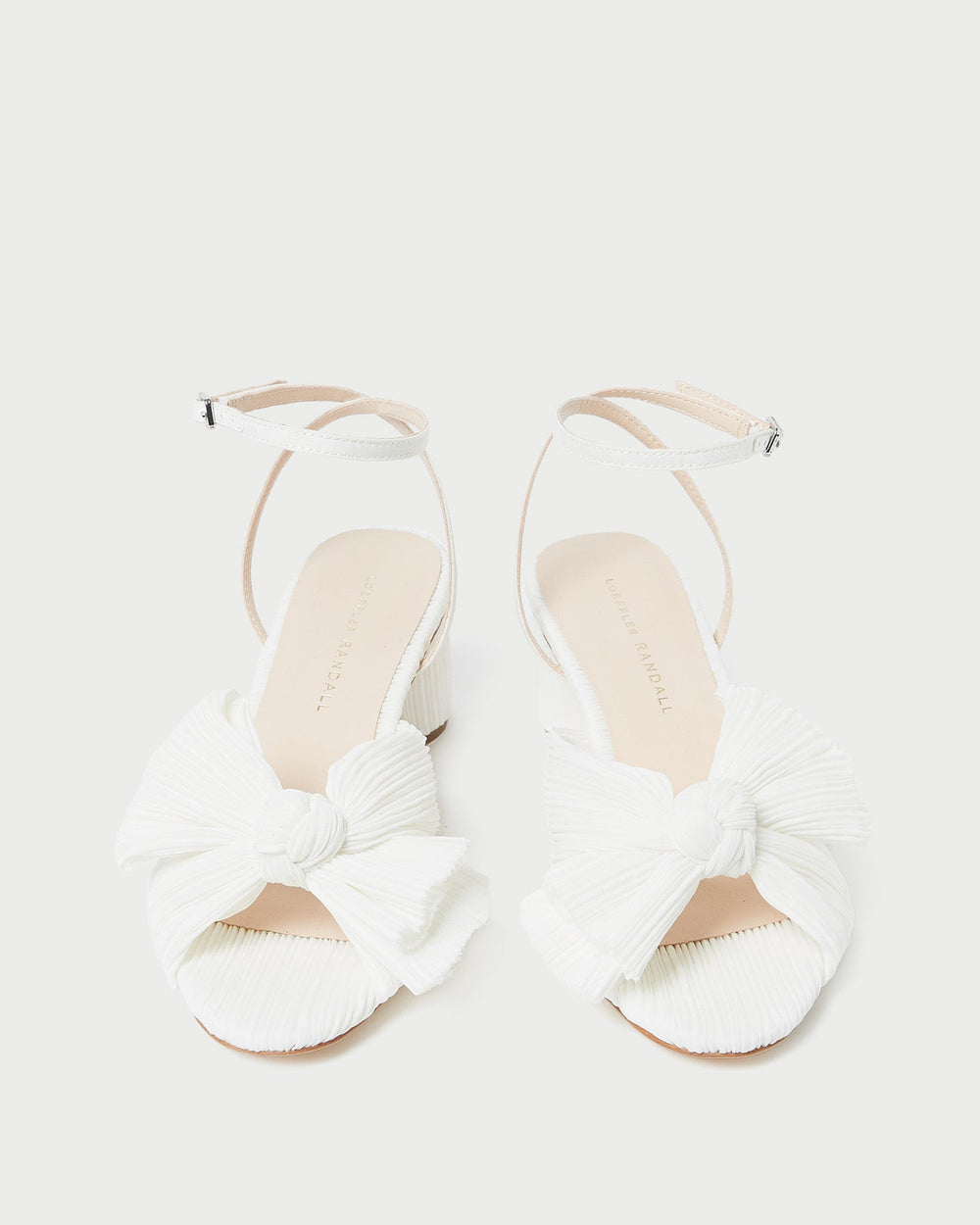 Dahlia White Pleated Bow Heel | Loeffler Randall Women