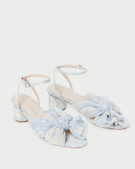 Loeffler Randall Women | Dahlia Blue Floral Bow Heel