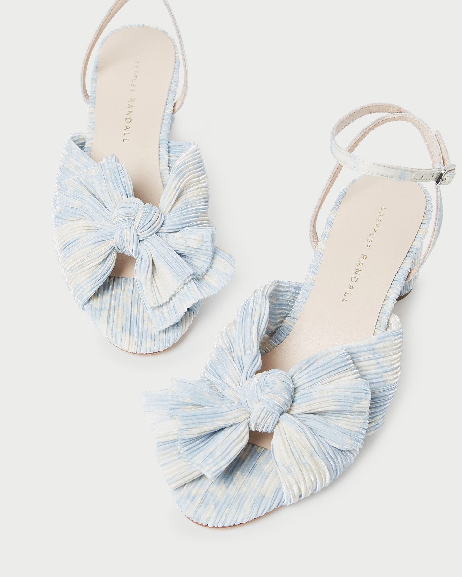 Loeffler Randall Women | Dahlia Blue Floral Bow Heel