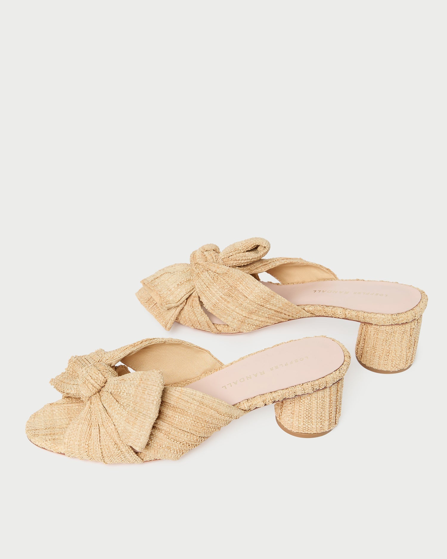 Loeffler Randall Women | Emilia Natural Pleated Bow Heel