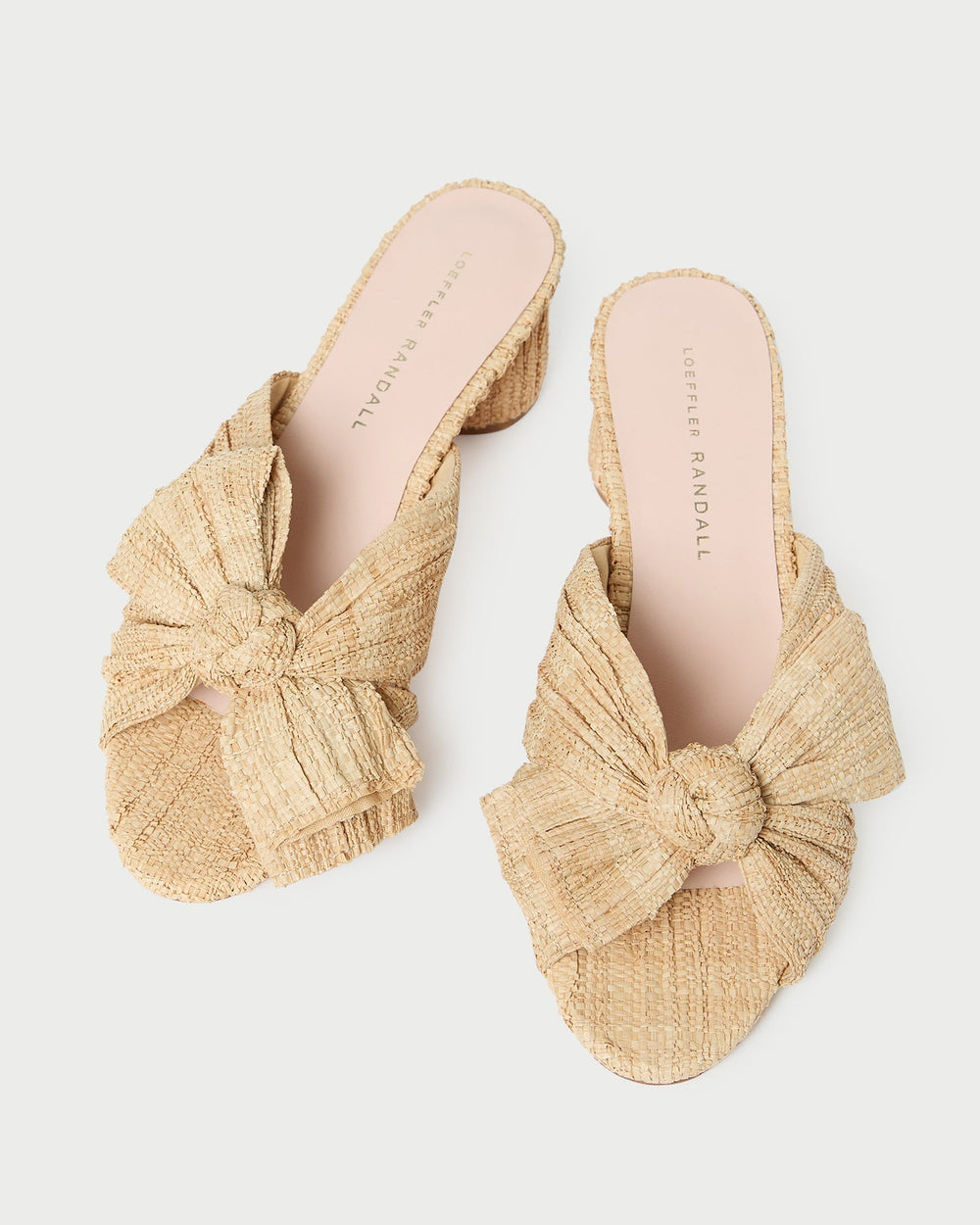Loeffler Randall Women | Emilia Natural Pleated Bow Heel