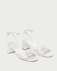 Olivia Cream Knot Mid-Heel Sandal | Women Loeffler Randall