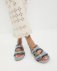 Theo Blue Two-Band Sandal | Loeffler Randall Women