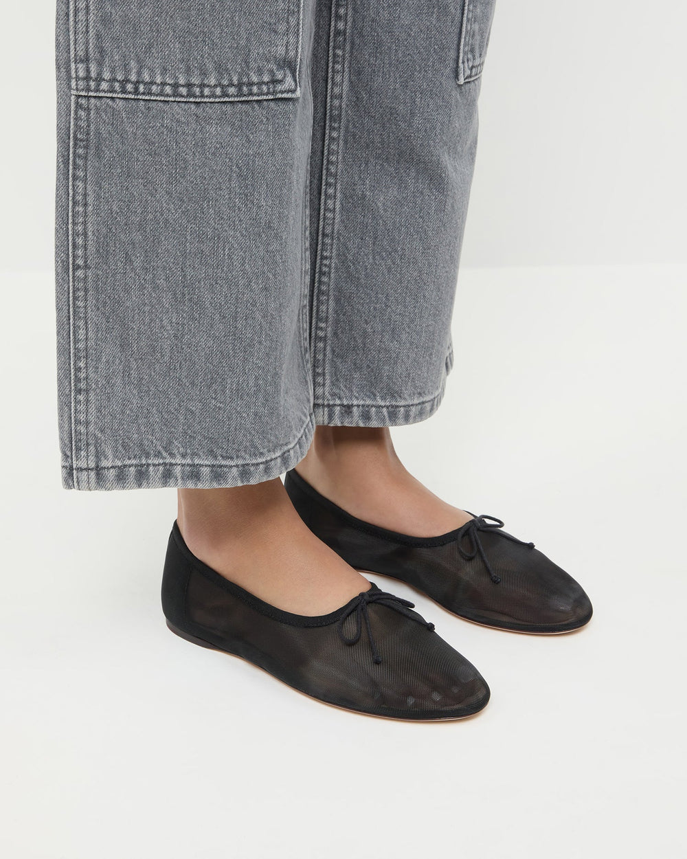 Landon Black Mesh Ballet Flat | Loeffler Randall Women