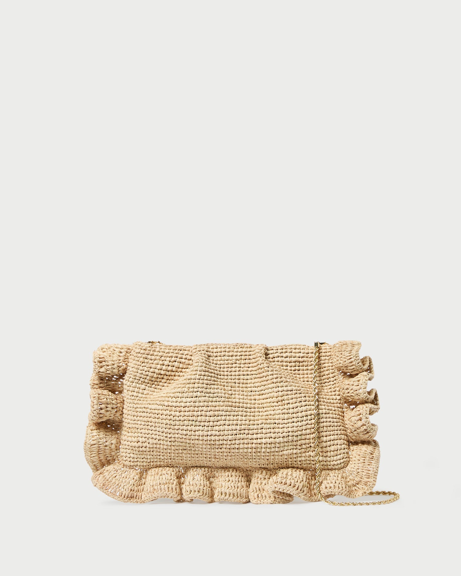 Loeffler Randall Women | Mavis Natural Raffia Ruffle Clutch