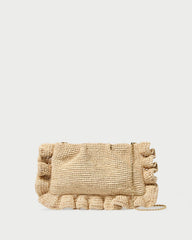 Loeffler Randall Women | Mavis Natural Raffia Ruffle Clutch