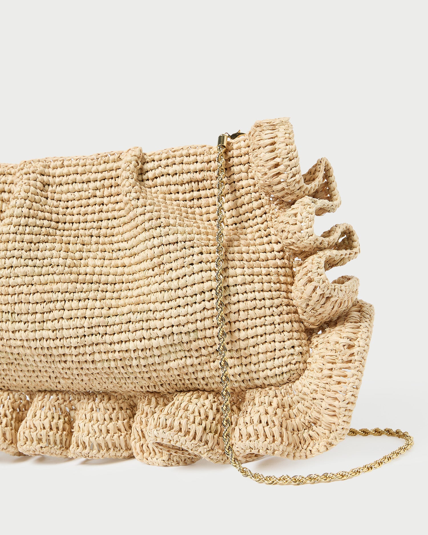 Loeffler Randall Women | Mavis Natural Raffia Ruffle Clutch