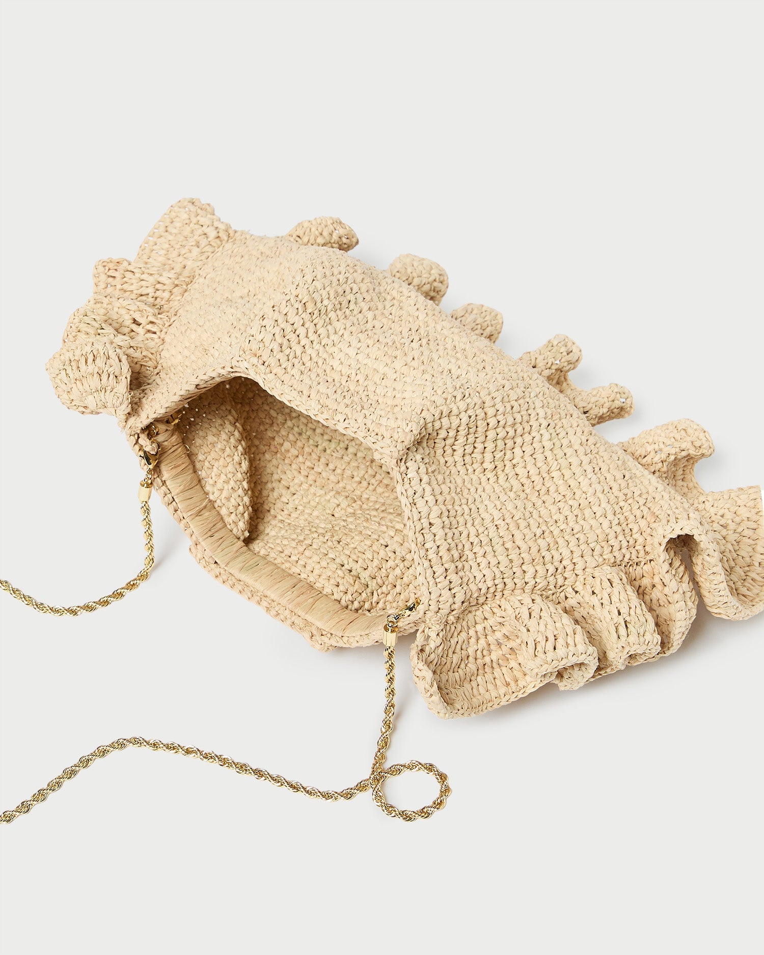 Loeffler Randall Women | Mavis Natural Raffia Ruffle Clutch