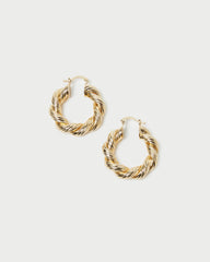 Atticus Gold Twisted Hoop Earrings | Loeffler Randall Women