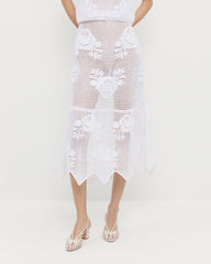 Loeffler Randall Women | Sullivan Cream Crochet Skirt