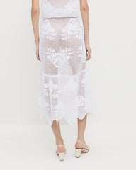 Loeffler Randall Women | Sullivan Cream Crochet Skirt