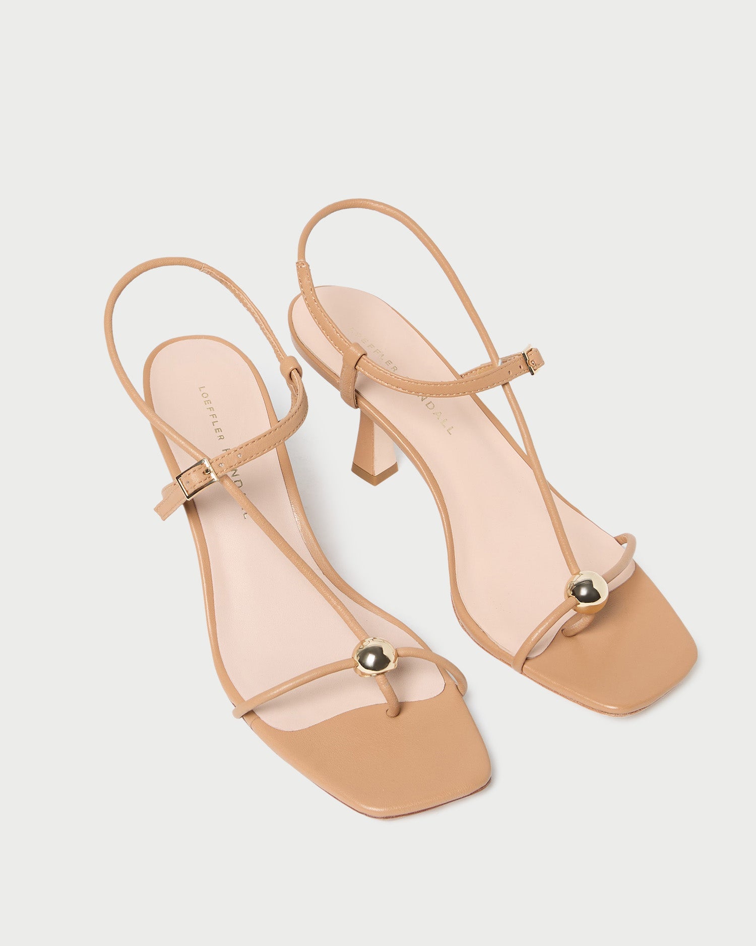 Loeffler Randall Women | Triana Dune Leather Mid-Heel Sandal