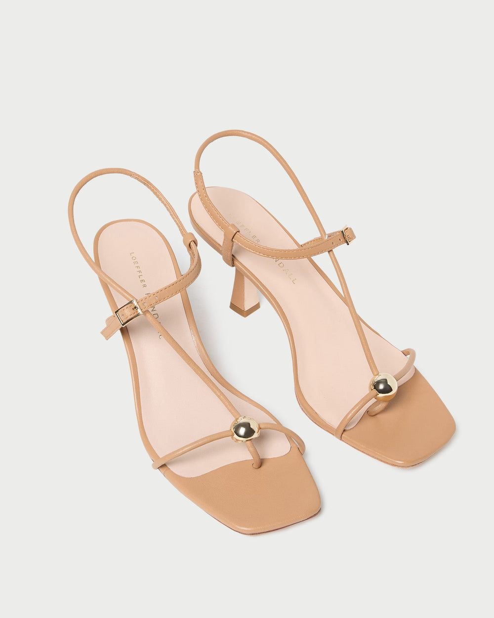 Loeffler Randall Women | Triana Dune Leather Mid-Heel Sandal