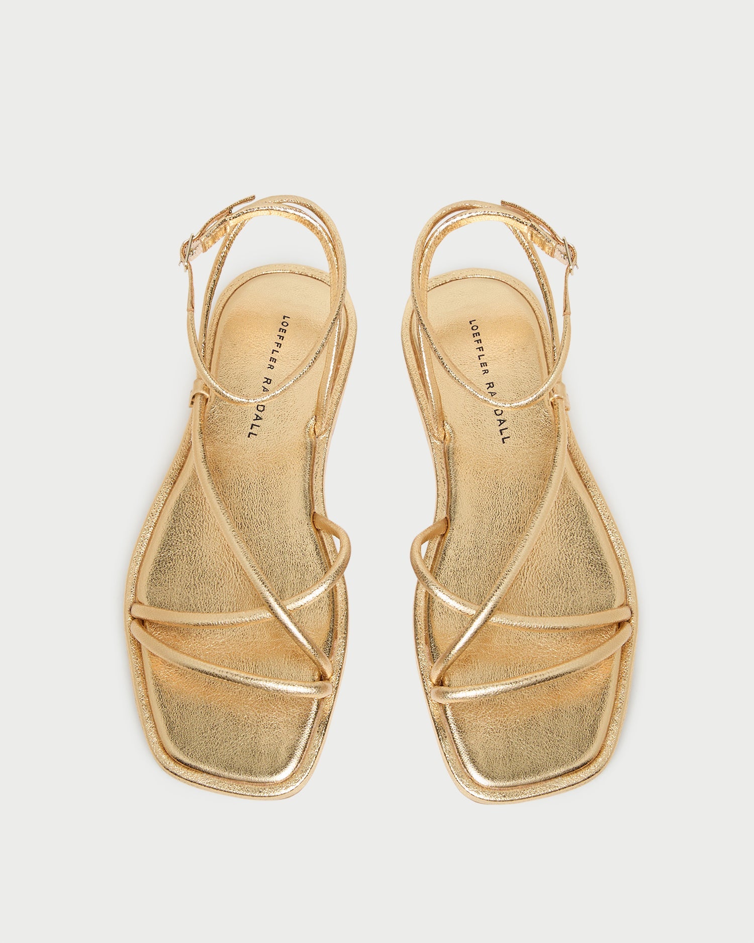 Loeffler Randall Women | Noor Gold Leather Flat Sandal