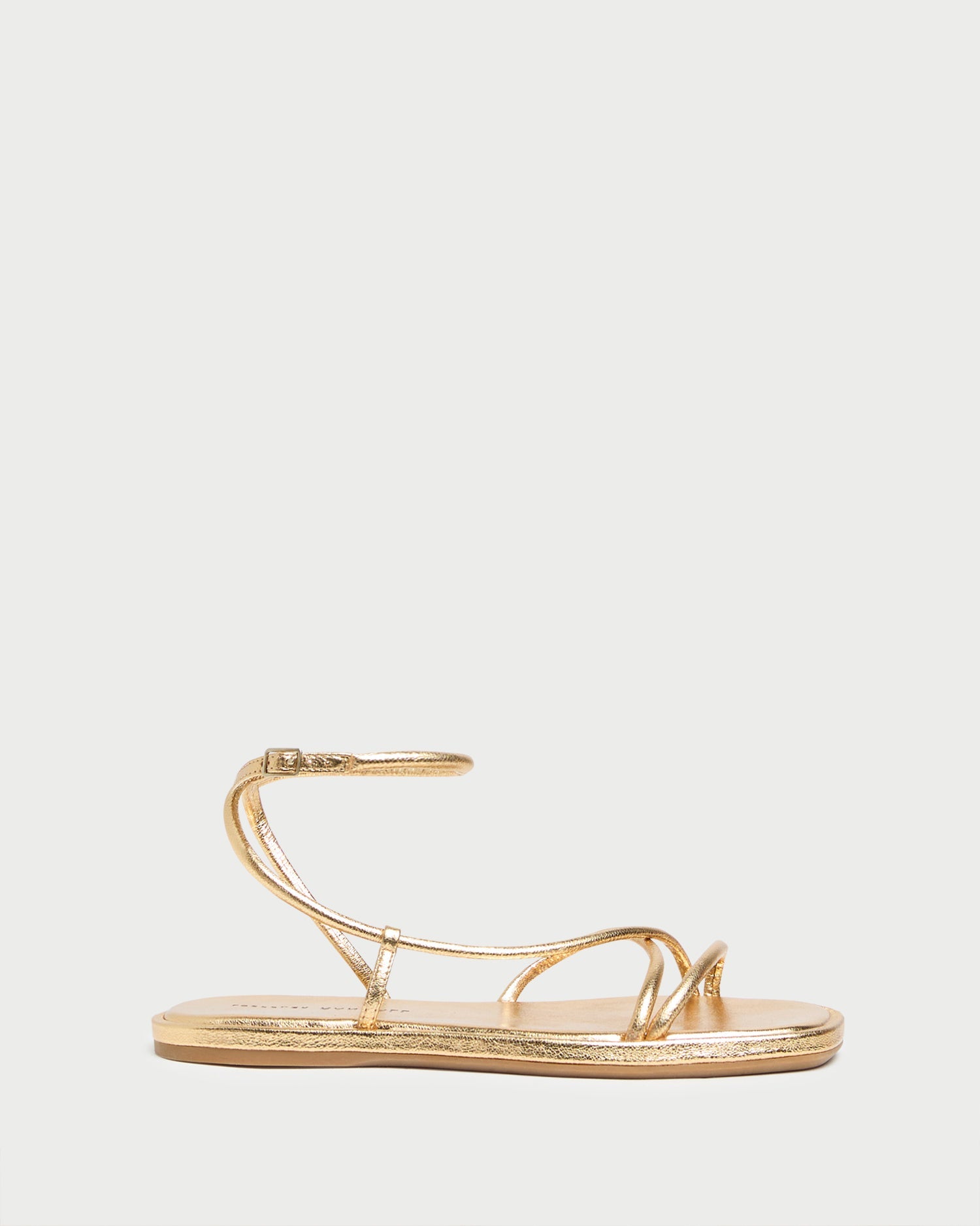 Loeffler Randall Women | Noor Gold Leather Flat Sandal
