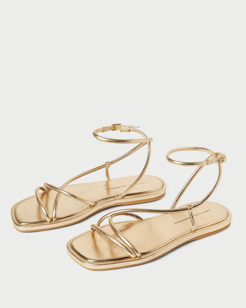 Loeffler Randall Women | Noor Gold Leather Flat Sandal