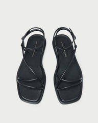Loeffler Randall Women | Noor Black Leather Flat Sandal