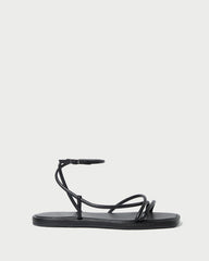 Loeffler Randall Women | Noor Black Leather Flat Sandal