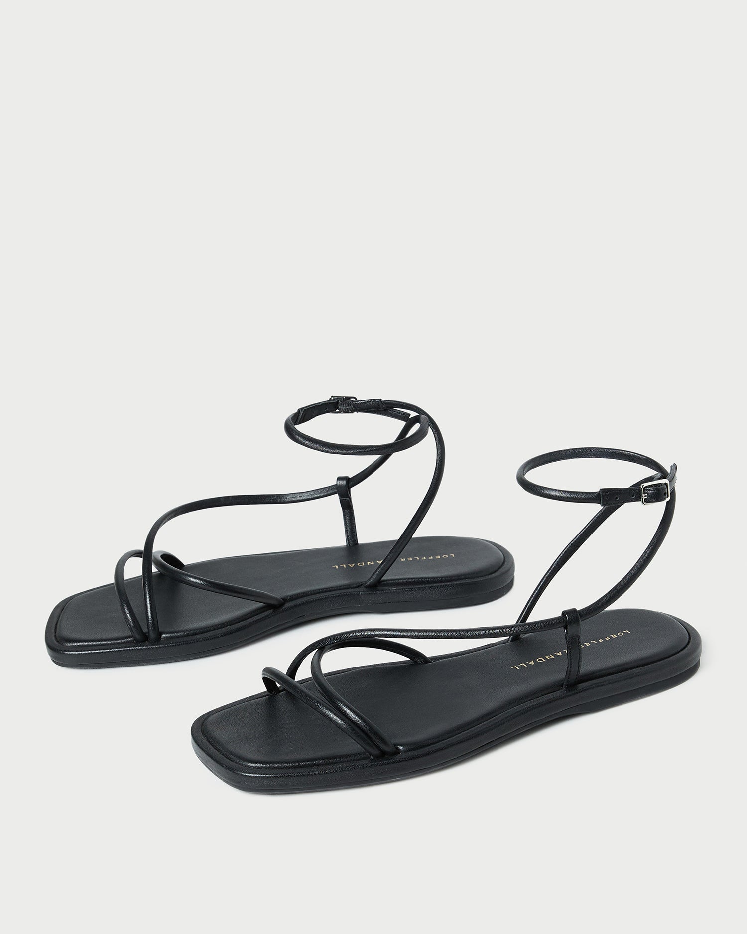 Loeffler Randall Women | Noor Black Leather Flat Sandal