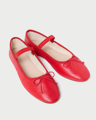 Loeffler Randall Women | Leonie Red Leather Ballet Flat