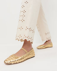Leonie Gold Woven Ballet Flat | Women Loeffler Randall