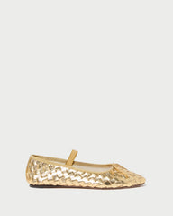 Leonie Gold Woven Ballet Flat | Women Loeffler Randall