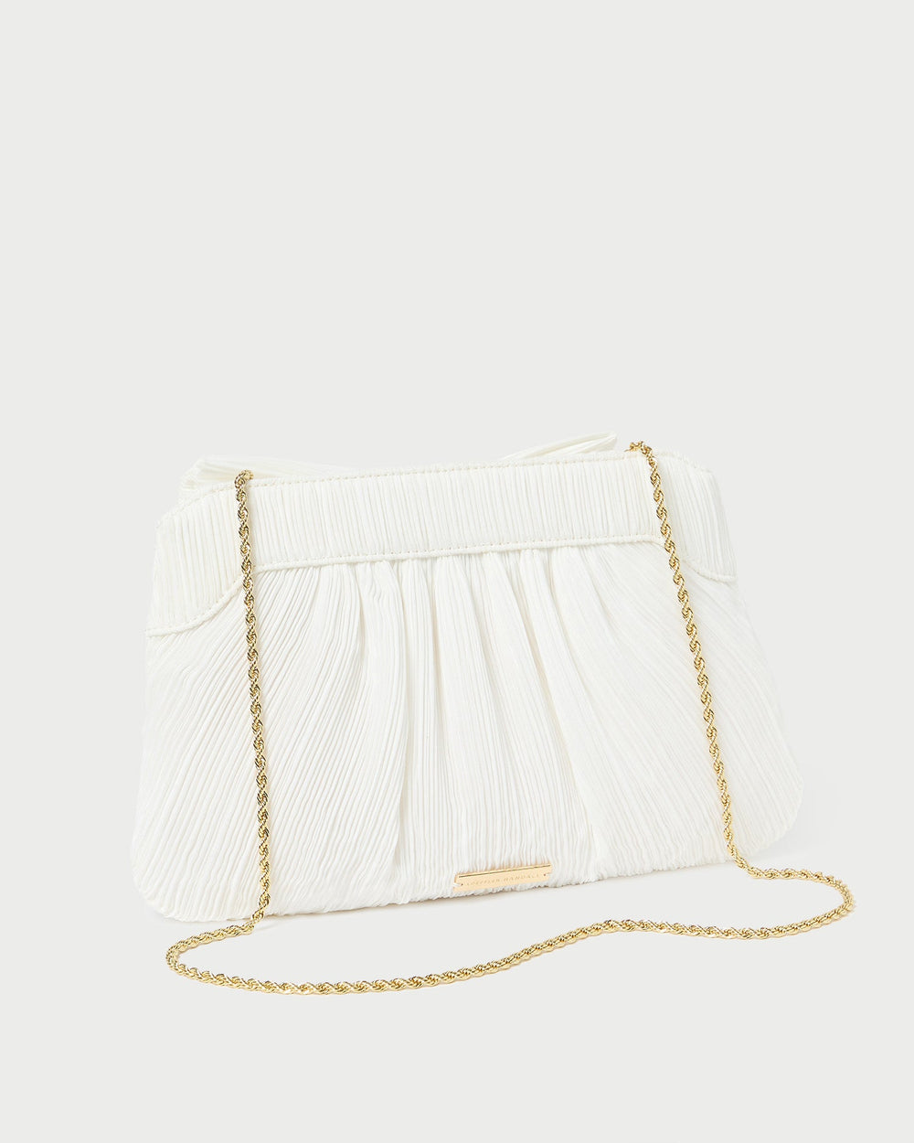 Rayne White Pleated Bow Clutch | Women Loeffler Randall