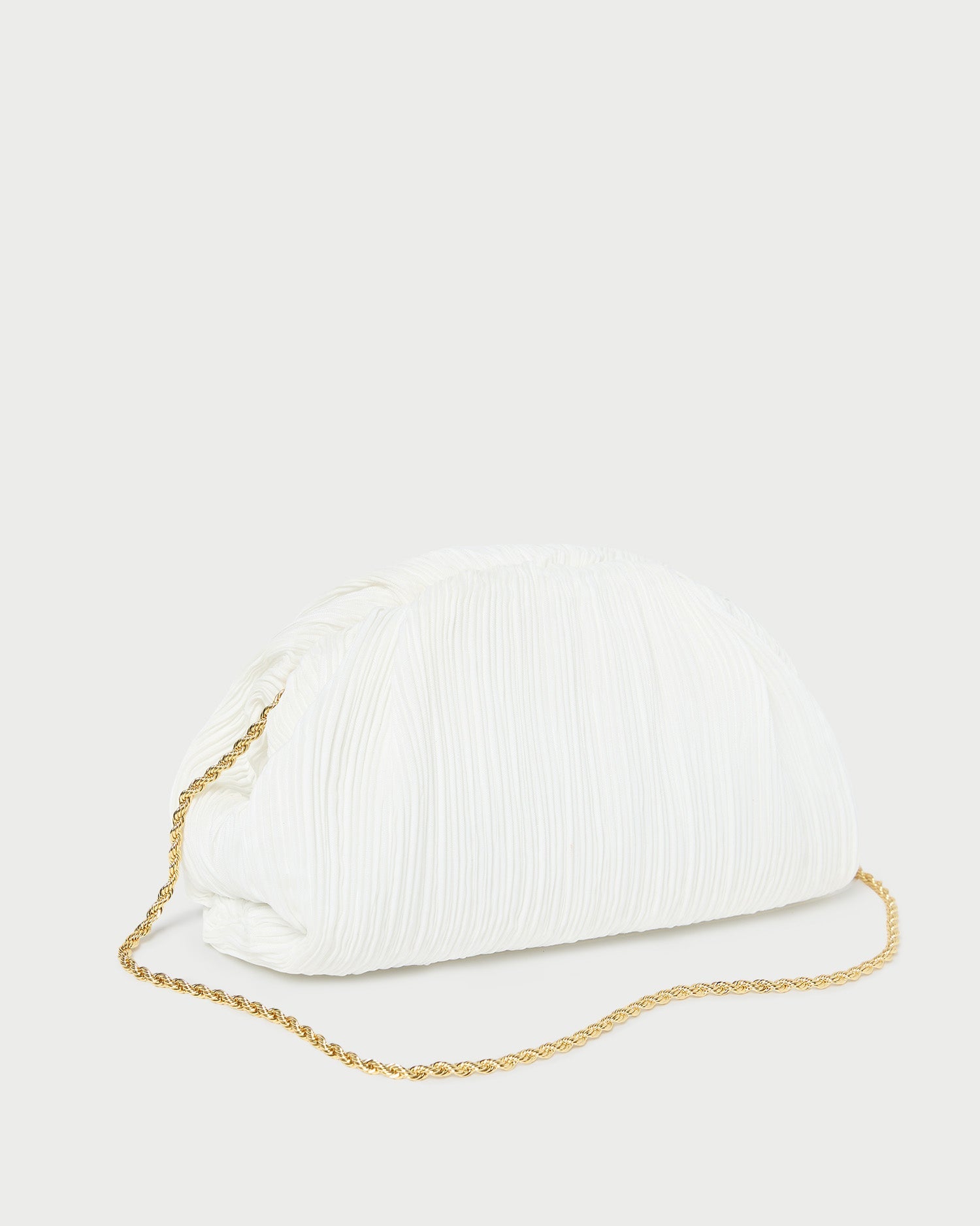 Bailey White Pleated Dome Clutch | Women Loeffler Randall