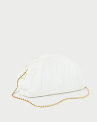 Bailey White Pleated Dome Clutch | Women Loeffler Randall