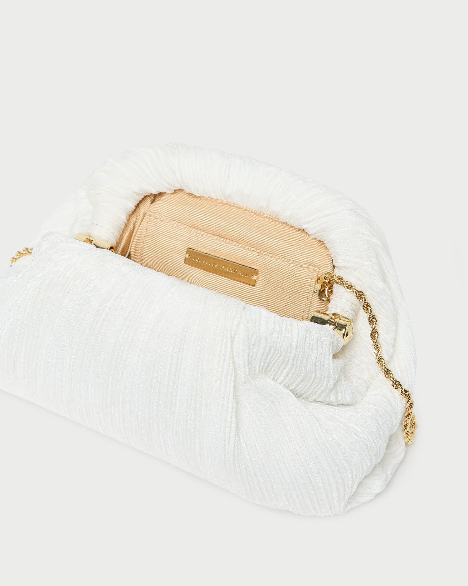 Bailey White Pleated Dome Clutch | Women Loeffler Randall