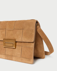 Loeffler Randall Women | Delphine Toffee Suede Shoulder Bag