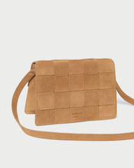 Loeffler Randall Women | Delphine Toffee Suede Shoulder Bag