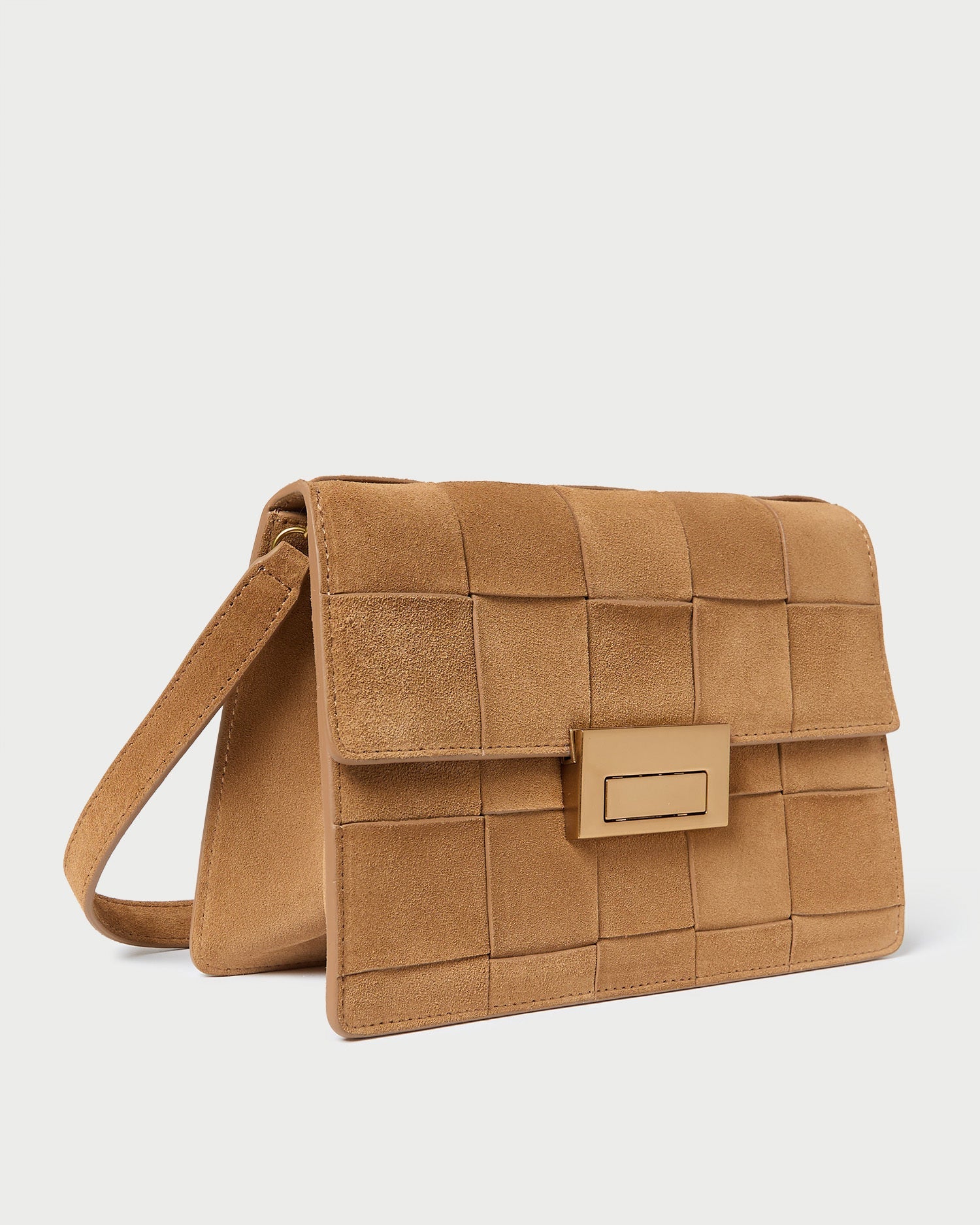 Loeffler Randall Women | Delphine Toffee Suede Shoulder Bag