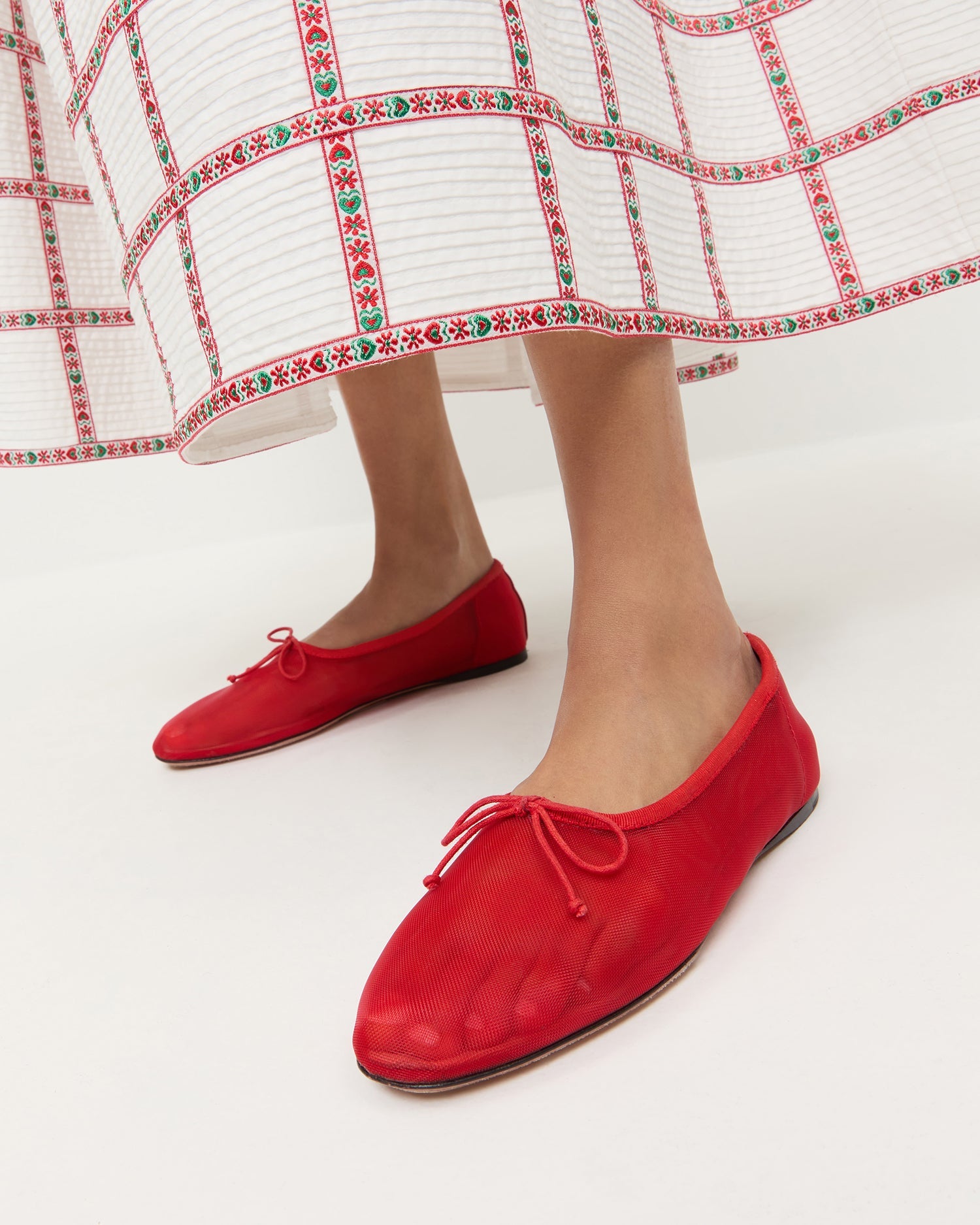 Landon Red Mesh Ballet Flat | Women Loeffler Randall