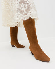Cleo Cacao Suede Mid-Calf Boot | Women Loeffler Randall
