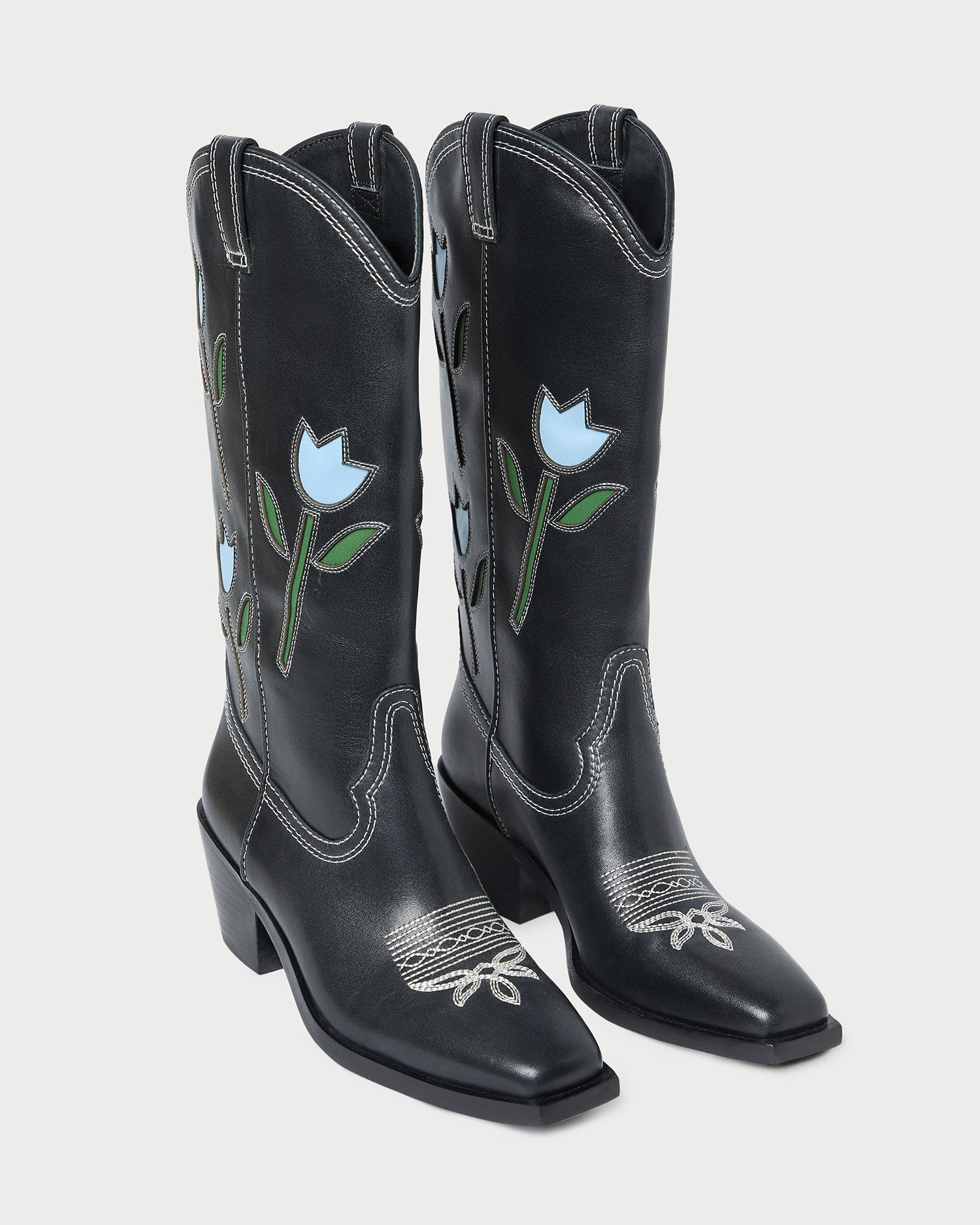 Wilder Black Tulip Leather Boot | Loeffler Randall Women