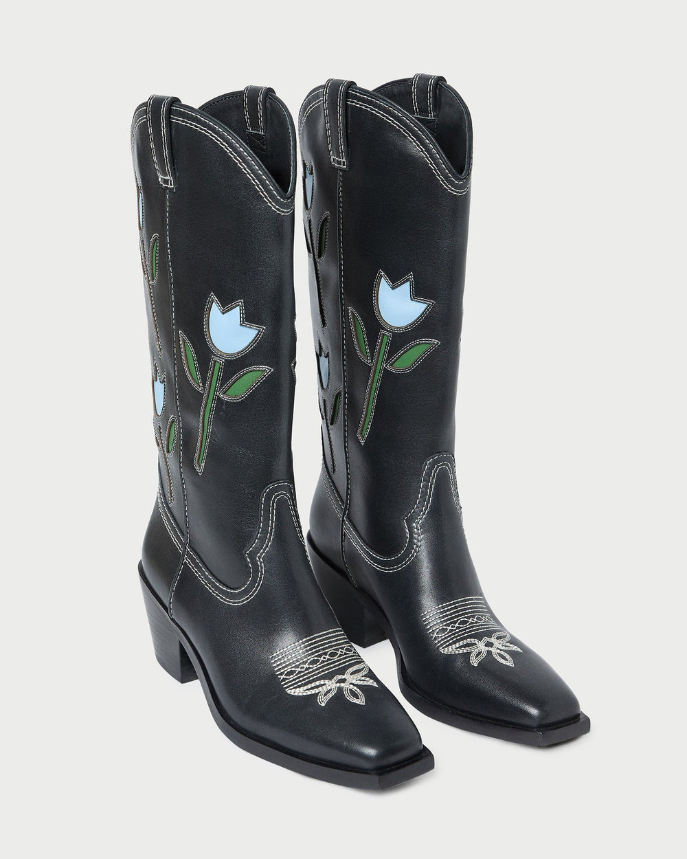 Wilder Black Tulip Leather Boot | Loeffler Randall Women