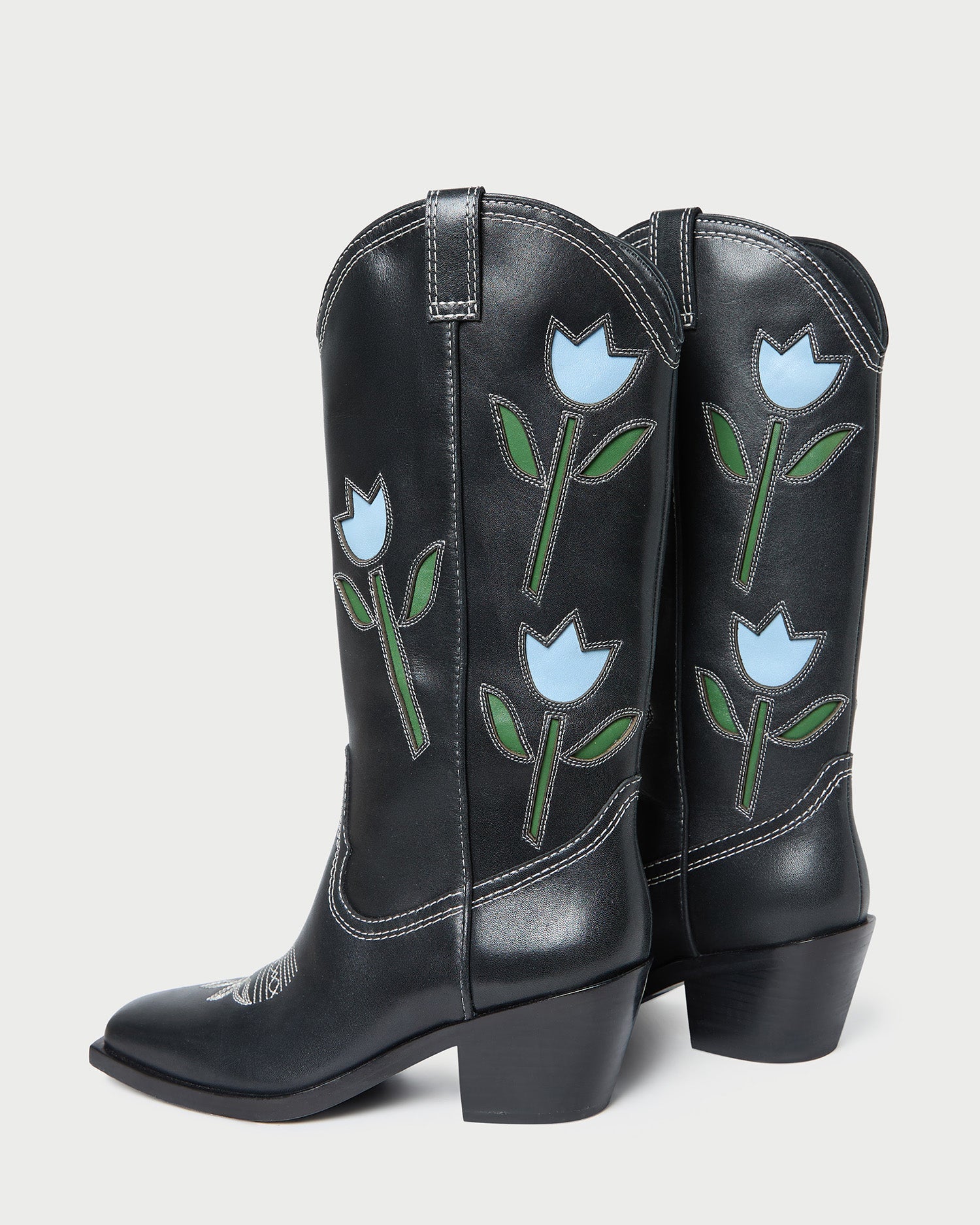 Wilder Black Tulip Leather Boot | Loeffler Randall Women