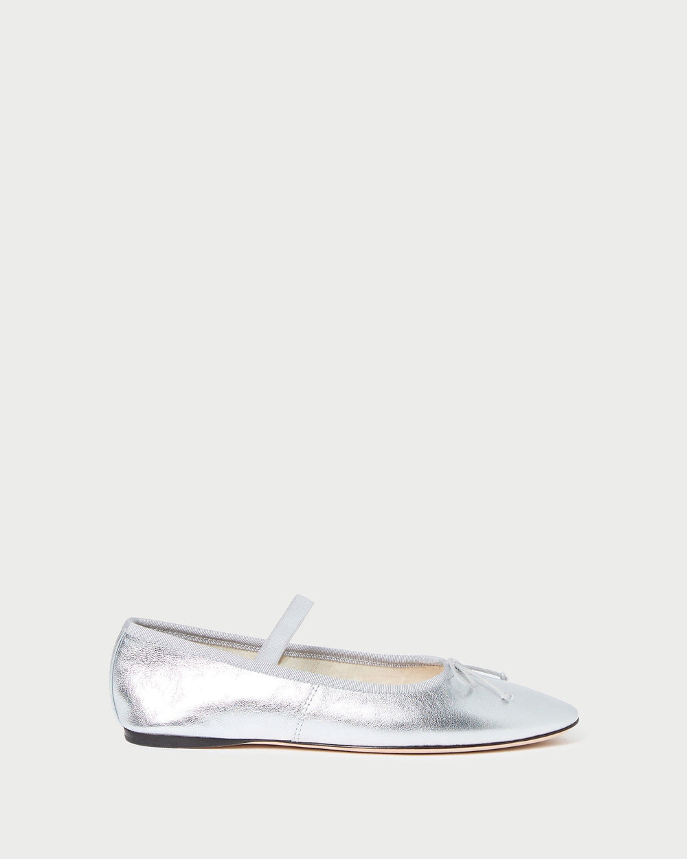 Loeffler Randall Women | Leonie Silver Leather Ballet Flat