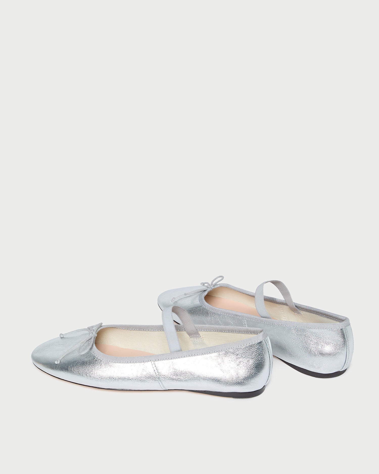 Loeffler Randall Women | Leonie Silver Leather Ballet Flat