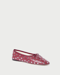 Loeffler Randall Women | Landon Wine/Silver Ballet Flat