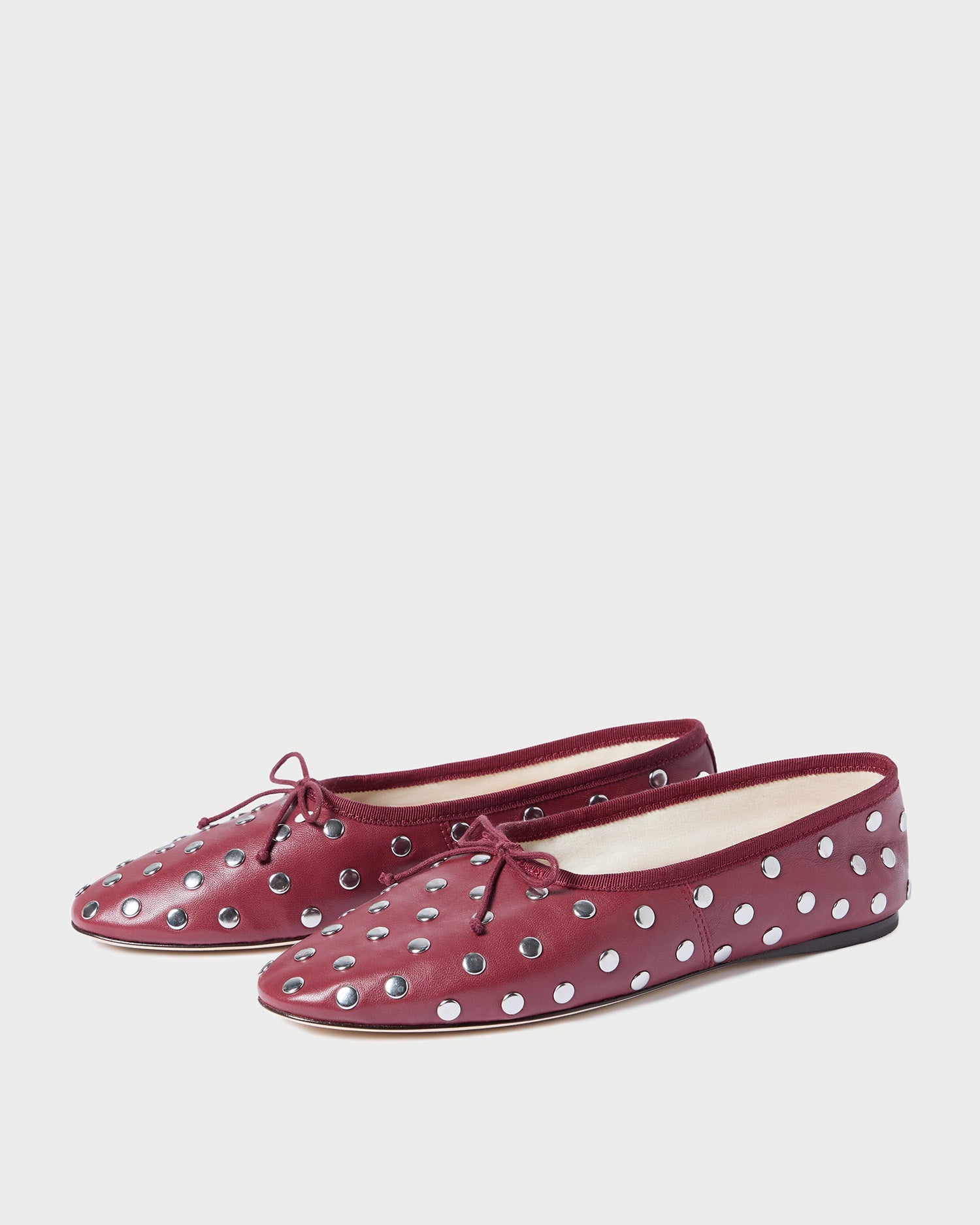 Loeffler Randall Women | Landon Wine/Silver Ballet Flat