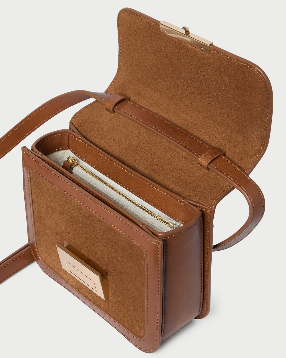 Desi Cacao Suede/Leather Crossbody | Women Loeffler Randall
