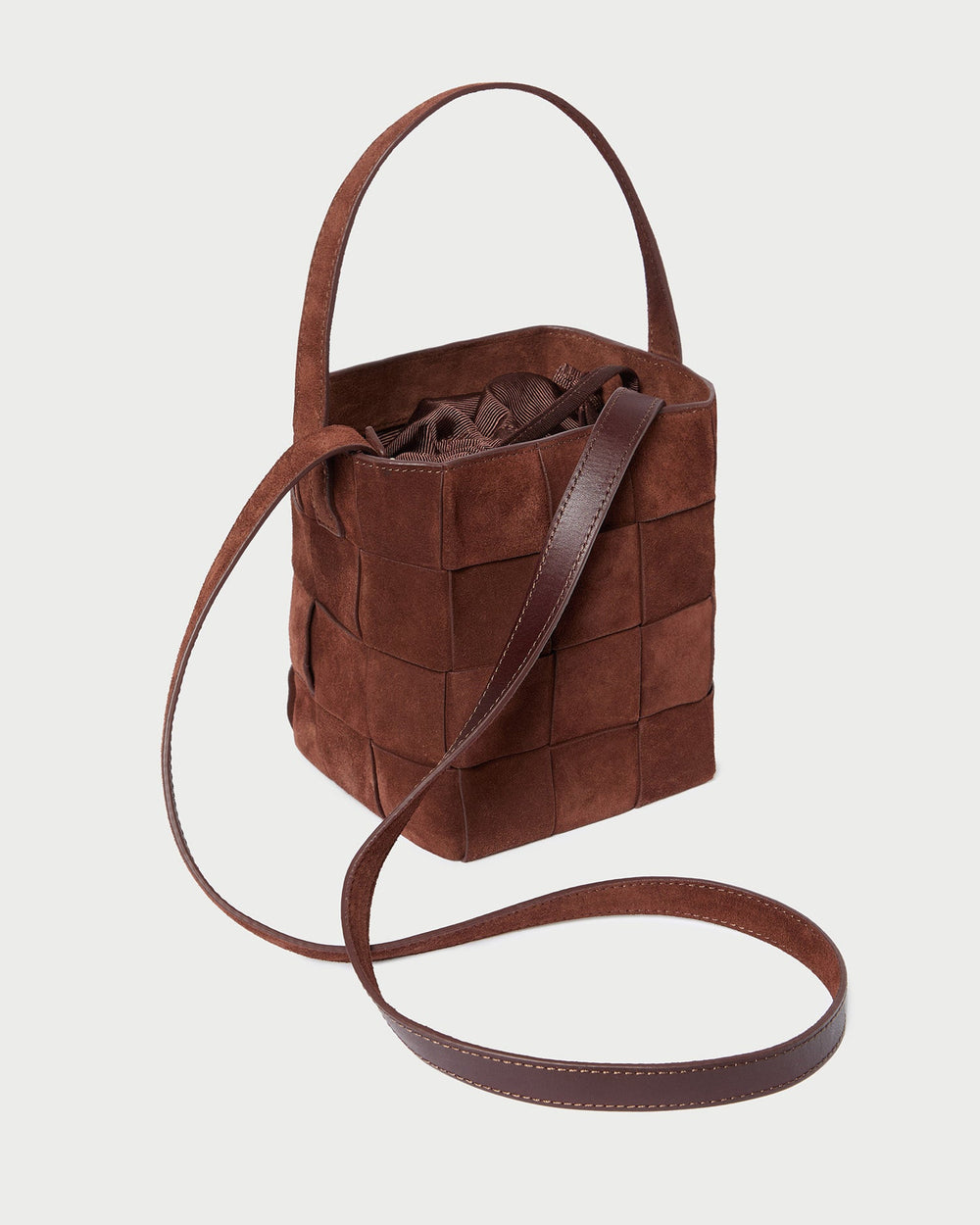 Loeffler Randall Women | Laith Espresso Suede Bucket Bag
