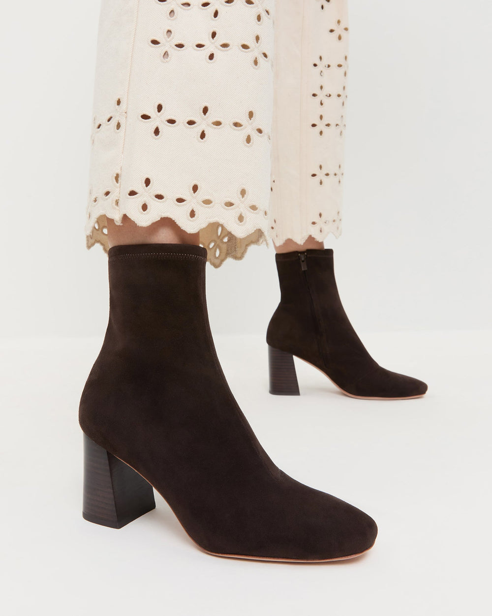 Elise Brown Suede Stretch Bootie | Loeffler Randall Women